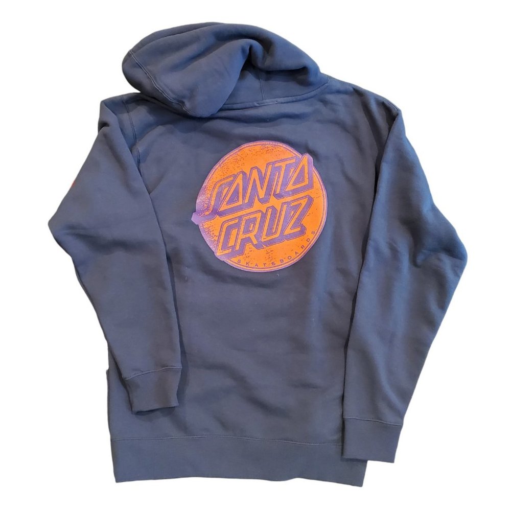 Santa Cruz Men's Contra Distress Dot Pullover Hooded Sweatshirt. Size Medium